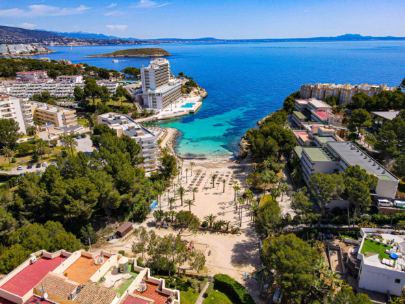 The beach and the sea of Cala Vinyes